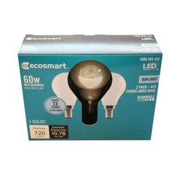 EcoSmart 60-Watt Equivalent A15 Dimmable Appliance Fan Frosted Glass Filament LED Vintage Edison Light Bulb Daylight (3-Pack)