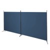 SteelAid Room Divider (Double Panel) – Folding Partition Privacy Screen