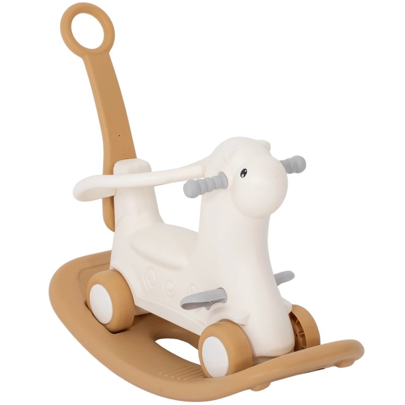 Qaba 4-in-1 Rocking Horse with Detachable Balance Board for 2-5