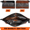 WELKINLAND 12-Inch Waxed Canvas Tool Pouches, 4PCS-Set Clear Tool Pouch,