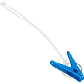 Nishida 225135 Clothespins with string, 15 Pieces, Blue, Set of 2, Made in Japan, Simple, Stylish Laundry Jumping, Prevents Loss