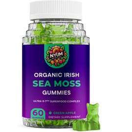 Generic Nyum Nutrition Ultra R-7 Organic Irish Sea Moss Gummies, Green
