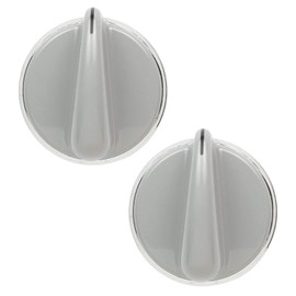 UPGRADED Lifetime Appliance 2 x WH01X10462 Control Knob Compatible with General Electric Dryer (Grey)