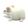 ZOOCRAFT Ceramic Mouse Rat Figurine White Animal Hand Painted Porcelain