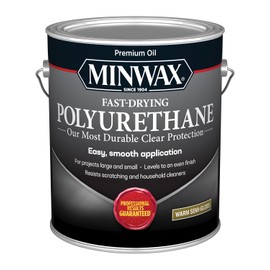 Minwax Fast-Drying Polyurethane Protective Wood Finish, 350 VOC, Warm Semi-Gloss, 1 Gallon