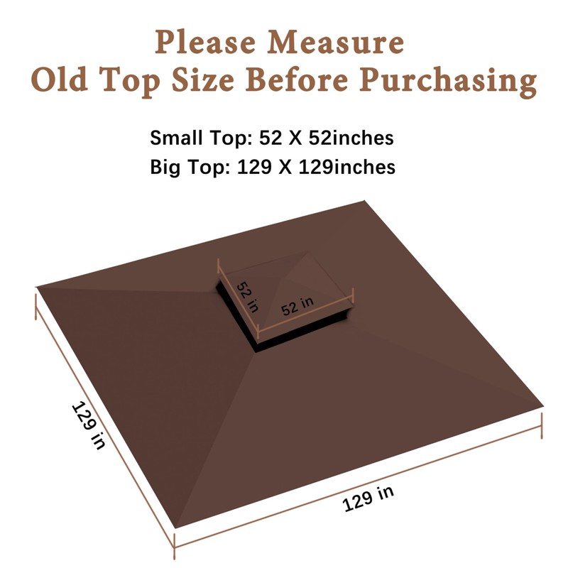 SCOCANOPY Replacement roof Compatible with Target Madaga Gazebo Model L-GZ136PST