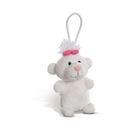 NICI 44759 LED Plush Handbag Light Classic Bear Little Sister 9 cm White