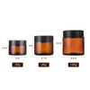 IRON BILL 2 Oz Amber Round Glass Jars with Inner