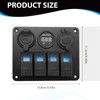Vkinman 4 Gang Rocker Switch Panel with Dual USB Charger,