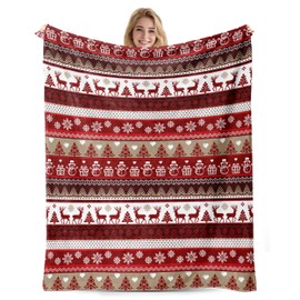 Luxury Christmas Blanket, Premium Ultra Soft Warm Winter Christmas Throw Blanket, Cozy for Couch Sofa Bedroom Festive Holiday Decoration Gift 50 x 60 inches (Long-Christmas Blanket-LLL)