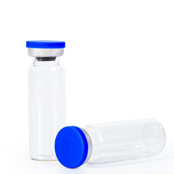 COTOM 20ml Glass Vials Sterile Empty Vials with Caps and