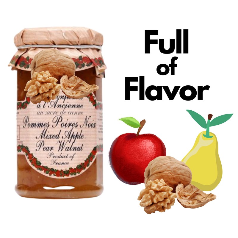 Apple Pear Walnut Jam Andresy All natural French jam pure