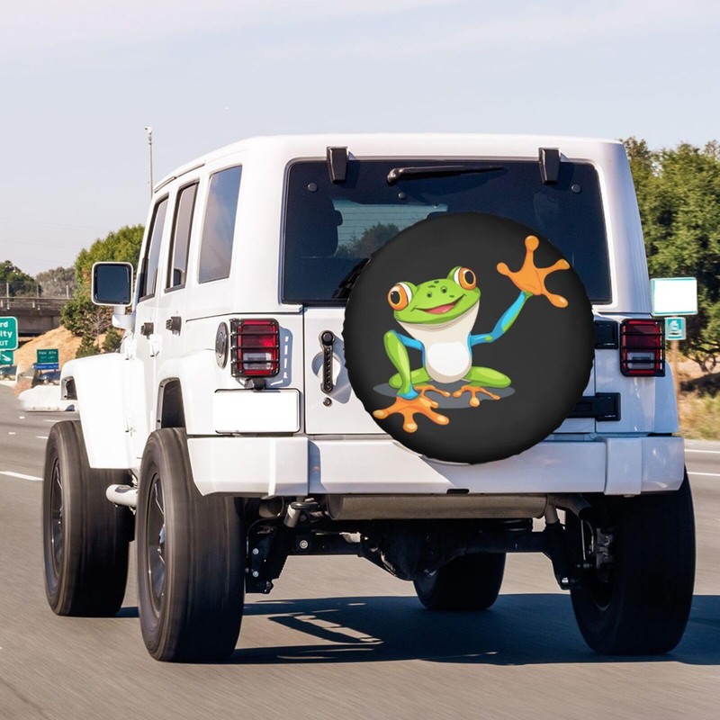 Foruidea Frog Spare Tire Cover Dust-Proof Wheel Tire Cover Fit