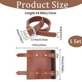 GORGECRAFT Medieval Sword Holster with Two Buckles and Frog Belt Leather Adjustable Rapier Sheath Holder Belt Waist Sheath Frog Clip Ring for Warrior Costume Cosplay Saddle Brown