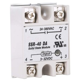 XTVTX SSR-40DA Solid State Relay Single-phase Solid State Relay Input 3-32V DC Output 24-380V AC