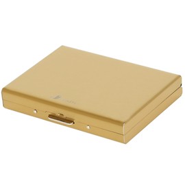 BONSYL® Slim Metal Credit Card Holder Wallet for Men and Women, with RFID and NFC Protection Against Data Theft Card Holder, 8 slots gold, Modern