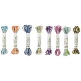 Takagi Fiber Panami Metallic Yarn Petite Assorted Set Ruby 8 Colors 8-PR