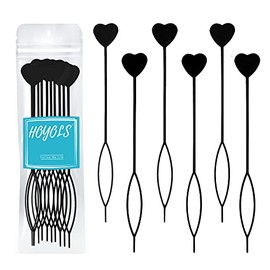 Hoyols 12pcs Quick Topsy Tail Hair Beader for Braiding Beads on Braids, Loop Threader and Braider for Kids Girls, Ponytail Hair Styling Maker Set of 1