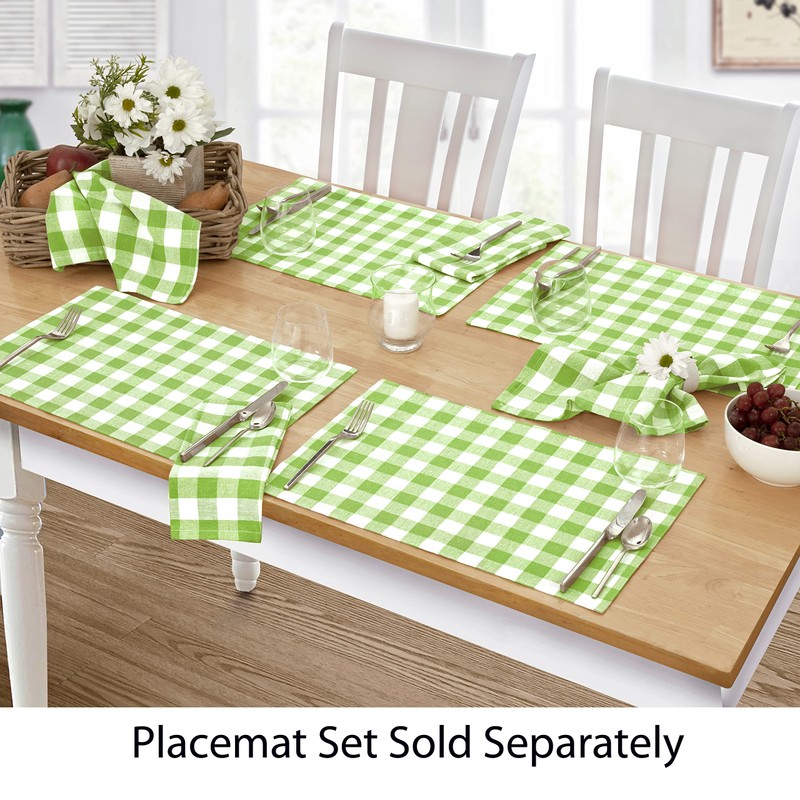 Home Bargains Plus Country Rustic Buffalo Plaid Cotton Fabric Tablecloth,