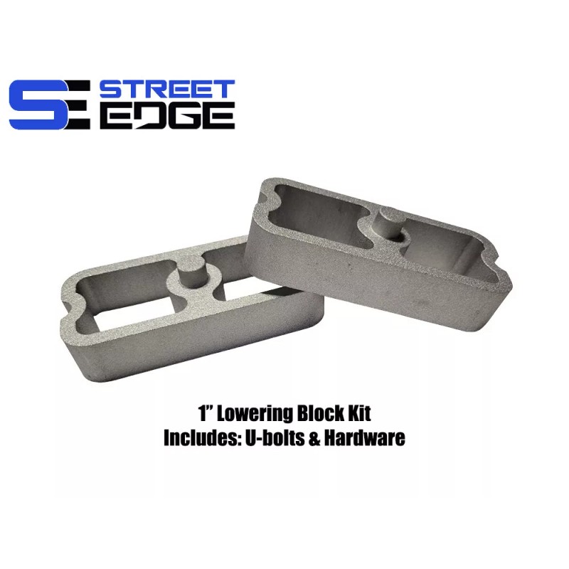 Street Edge 1" Extruded Aluminum Lowering Blocks for 86-94 Mazda