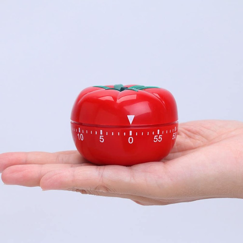 DOITOOL 2PCS 60 Minute Kitchen Timer Cute Tomato Shape -