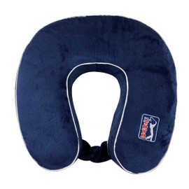 Wolf Essentials Adult Soft Memory Foam 11 x 11.5-inch Travel Neck Pillow, Compact, Perfect for Plane or Car, Navy