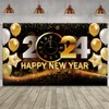 Happy New Year Decorations 2024, Large New Year Background Banner,