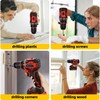 21V Cordless Power Drill/Driver Set, 2 Variable Speeds with LED