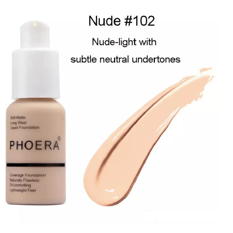 Phoera® Full Coverage Foundation, Primer, Setting Powder and MISKEEN Makeup
