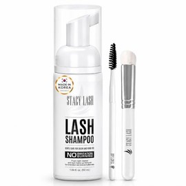 Stacy Lash Shampoo de Pestañas 50 ml con Cepillo - Sin Irritación - Sin Aceite - Hecho en USA