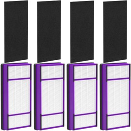 GoKBNY 4-Pack AER1 Replacement Filter Compatible with Holmes AER1 Purifiers, Part # HAPF30AT, HAPF300AH-U4R, HAP242-NUC, 4×HEPA Filters+4×Carbon Pre-Filters