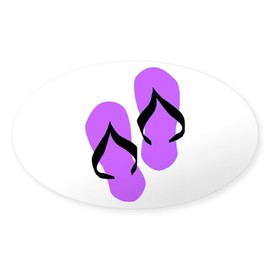 CafePress FLIP Flop Oval Sticker Oval Car Bumper Sticker