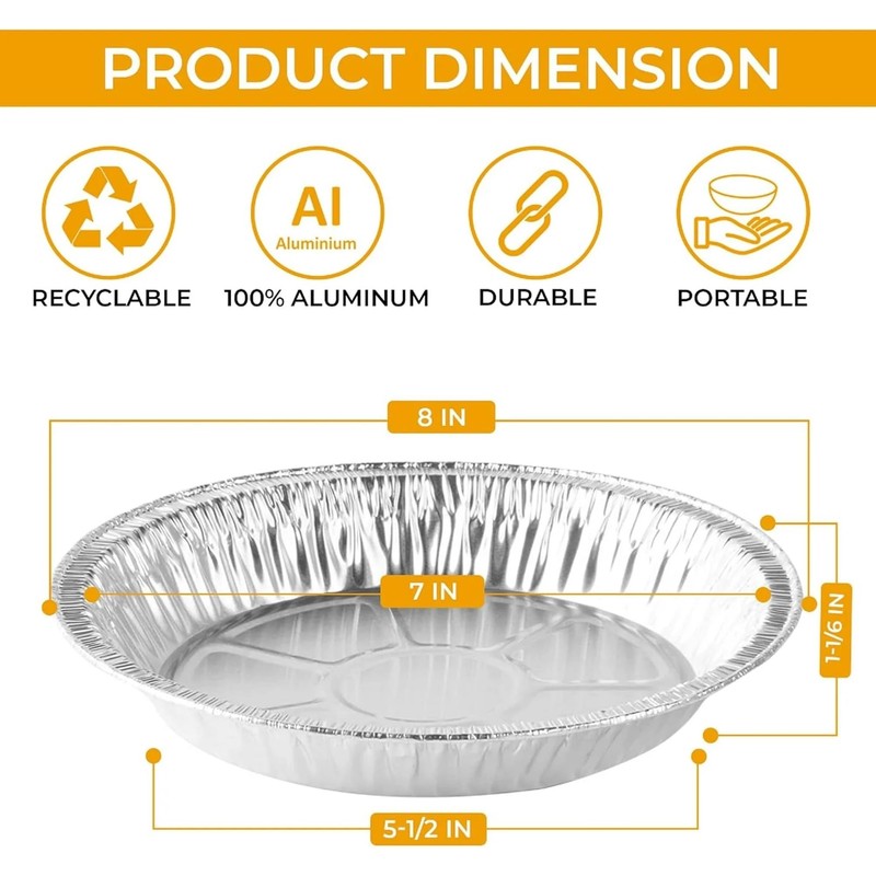 The Baker Celebrations Aluminum Foil Baking Pie Pans – 8