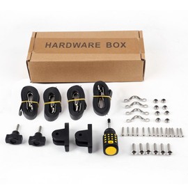 Leader Accessories Light Grey 3 Bow 6'L x 46" H x 61"-66" W Bimini Top Cover 4 Straps for Front and Rear Includes Mounting Hardwares with 1 Inch Aluminum Frame