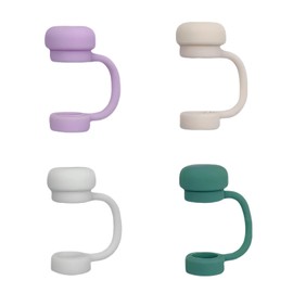 Castaic 4 Pcs Straw Covers 0.9cm Diameter Straw Cover Caps Dust-Proof and Leak-Proof (4 Straw Covers)