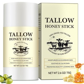 Bálsamo de sargo de miel - 100% sargo alimentado con pasto | Crema facial de ternera rica en vitaminas naturales A, D, E, K, ácidos grasos Omega | Bálsamo de miel de sarga con manteca de karité y aceite de oliva | Crema facial de sarga de ternera - 2.65 oz