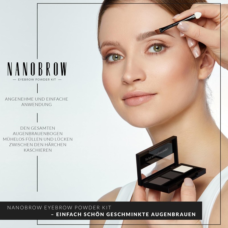 Eyebrow Makeup Set Nanobrow Eyebrow Powder - Durable, Powdery Eyebrow