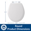 Bemis 500TTT Durable Wood Toilet Seat, Secure Hinges Stay Tight,
