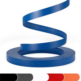 ZYJT PVC Edge Banding, 7/8" x 25ft Pre-Glued Flexible Durable Real Blue Edge Trim for DIY Table Cabinet Furniture Decorative Trim