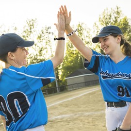 SAMIQU 24Pcs Football Hair Ties Set Ponytail Holders - Hair Bands, Wristbands, Elastic Ribbon Cheer Bows, Football Hair Clips for Girls Women Sports Team Members