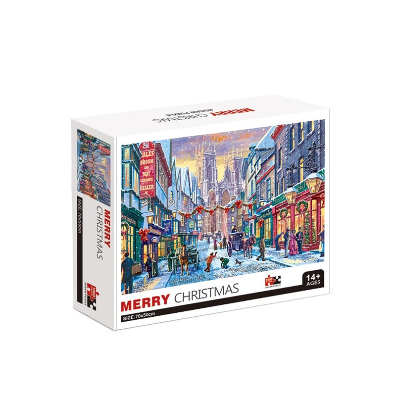 CLMCL Pack of 1000 Christmas Jigsaw Puzzles, Christmas Jigsaw Puzzle