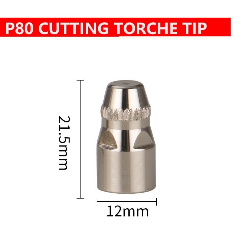 P-80 Plasma Cutter Torch Consumables, 1.3mm Cutting Torch Nozzle Tips