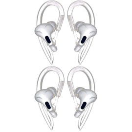 ALXCD Earhooks Replacement for Air Pods Pro, Anti-Slip Over-ear Soft TPU Earhook [Anti Slip][Anti Lost], Compatible with Air Pods Pro, 2 Pairs, Clear