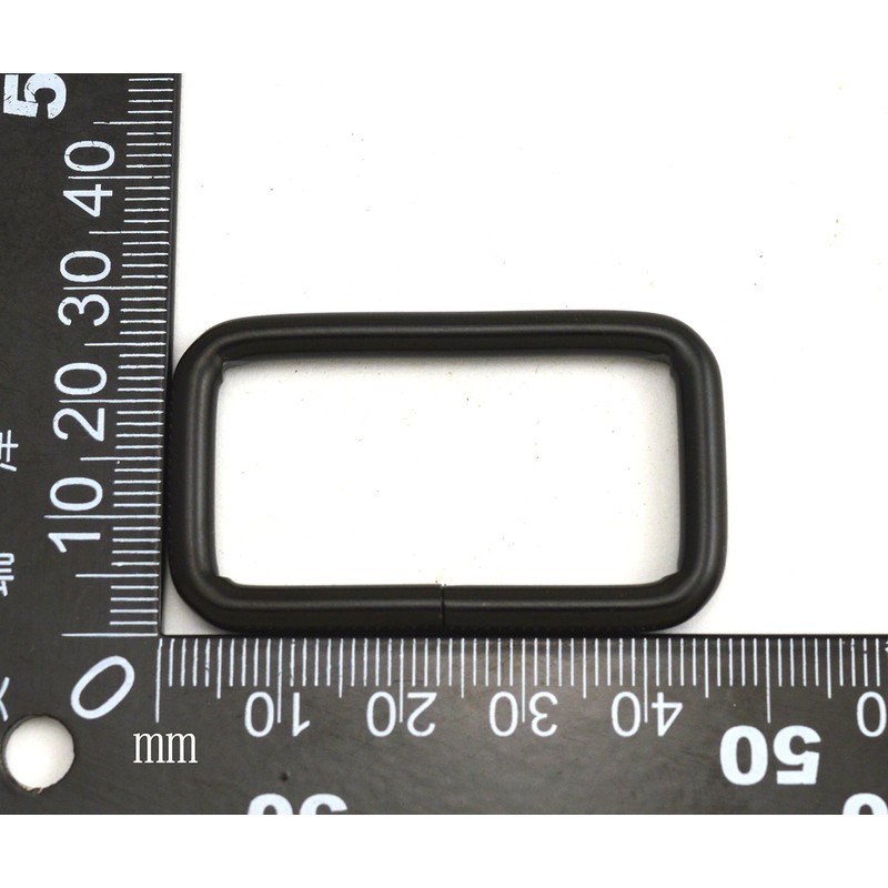 Wuuycoky 1.5" Inner Length Black Rectangle Rings Loop Ring No