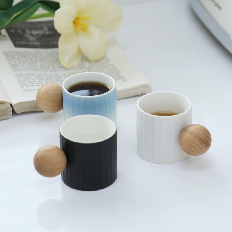 Fire Kirin Ceramic Espresso Cups Set of 2, 2 oz