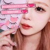 Renjzle False Eyelashes, Set of 10, Natural, Transparent Shank, Ultra