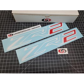 ZR2 Outlined Decals (2pk) 4x4 Truck Bed Fender Stickers Fits 2022-2024 Silverado 1500 Colorado ZR-2 Select Colors: (2, Gloss White & Red)