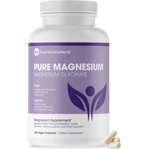 Pure Micronutrients Magnesium Glycinate 180 Capsules Chelated Bisglycinate