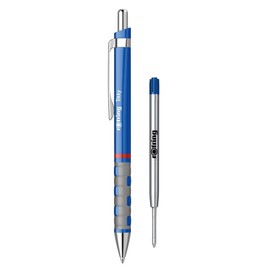 rOtring Tikky Lightweight Rubber Grip Ballpoint Pen Blue Barrel Set Tikky Jumbo Ballpoint Pen Refills Blue Ink