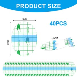 Aolso Adult Disposable Waterproof Ear Stickers, Pack of 40 Waterproof Ear Covers, Waterproof Swimming Ear Stickers with Cotton Ear Plugs for Water Sports